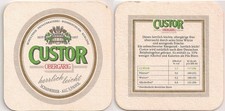 Schultheis, Weissenthurm - alter Bierdeckel "Custor obergärig, 3,3 % vol."