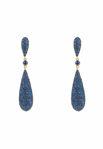 Lange blau gold große - blau, cz