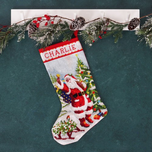 Weihnachtsstrumpf halbstich - weihnachtsstrumpf,