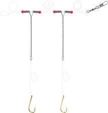 Doppelarm Paternoster Meeresvorfach für Aal (mit Angelhaken & Karabiner-Wirbel)