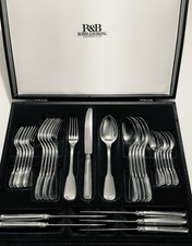 Robbe & Berking ALT-FADEN Menübesteck, 6 Personen, 30 Teile, Silber, 150er