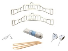 Viktorianische traditionelle Küche Wäscheständer Trockner Riemenscheibe Kit weiß 1,8 m Latten