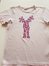 Original elkline Kurzarm Mädchen T-Shirt 140 rosa,elk lila mit Punkten Baumwolle