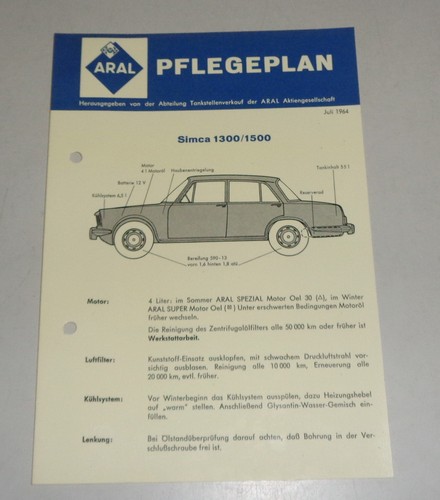 Service mitteilung aral simca - aral,