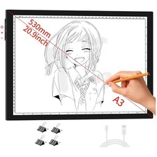 Leuchttisch A3, Licht Pad, LED Lampe, Diamantmalerei, Lichtplatte, Dimmer, 42...