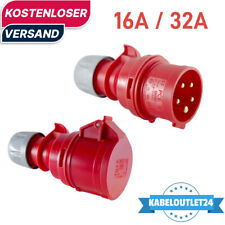 PCE CEE Stecker Kupplung Shark Starkstrom Drehstrom 16A 32A 400V VDE 015-6 215-6