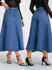 Damen jeans midirock sexy - jeans,
