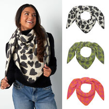 Dreieckstuch mit Herzen orange