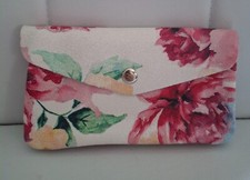 Portemonnaie Geldbörse  Geldbeutel Echt Leder Blumen bunt  ITALY  Neu gross