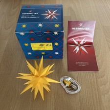 Herrnhuter Stern mit LED, 13 cm, gelb