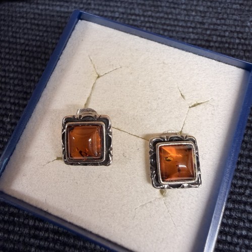 Ohrstecker antik bernstein - ,,