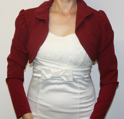 Bolero jacke mit puff ärmeln - bolero,