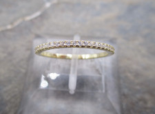 Ring Band schmal 925 Silber vergoldet Eternity Zirkonia klar 1,5 mm Rg 56/16