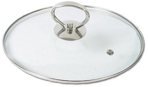 Glasdeckel mit edelstahlgriff - glasdeckel,