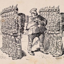 Karikatur Männerbildnis