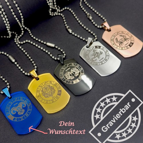 Anhänger dogtag edelstahl - dogtag,