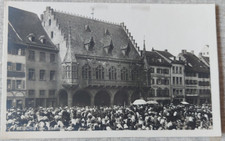 AK  Freiburg im Breisgau Kaufhaus Marktplatz ungelaufen 30er Jahre