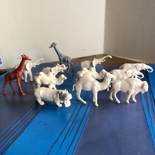 Sammelfiguren "Linde" Giraffe, Elefant,Nilpferd, Kamel, Bison, Modellbau/Diorama