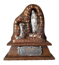 ✅ Hausaltar AVE MARIA von LOURDES Madonna und St. Bernadette mit Spieluhr