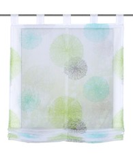 Digitaldruck Schlaufen Raffrollo 45/60/80/100/120x140 Rawlins grün blau Kreise