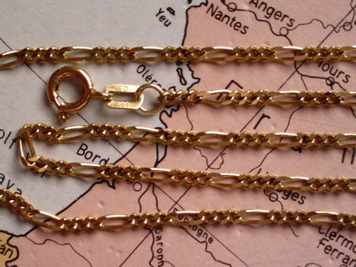 Figarokette gold 333 - figarokette, länge