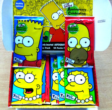The Simpsons 10th Anniversary Celebration Cards Box geöffnet mit 23 Boostern