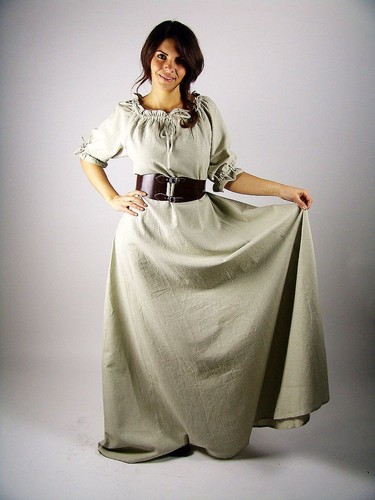 Bodenlanges kurzarmkleid - bodenlanges,