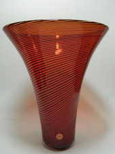 Seltene Art Glass Vase Design Murano  Archimede Seguso signed