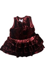 wNeu ! Baby Kleid Samt Velours Rot Gr. 74 Mädchen 6-8 Mo Festkleid