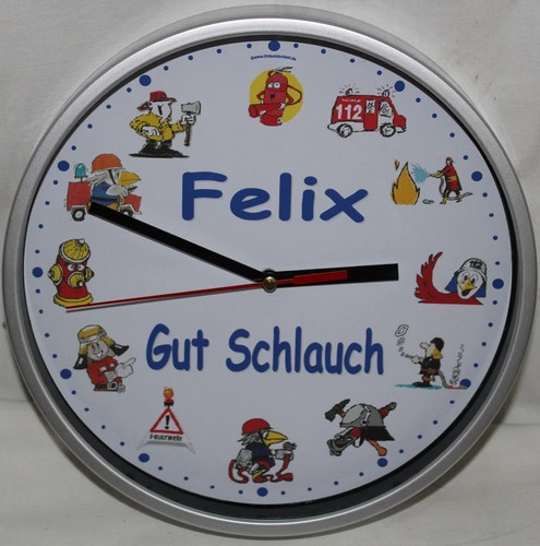 Wanduhr feuerwehrmann - wanduhr,