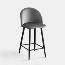 2x Barhocker Barstuhl Tresenhocker Küchenstühle Samt Fußstütze Hochhocker E01