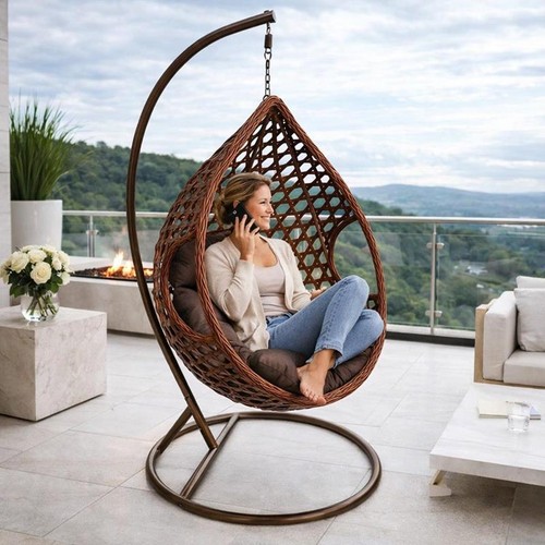 Polyrattan hängesessel - polyrattan,