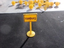 Siku Plastik  Schild Verkehrs- Zeichen V 257 Ortstafel Hamburg