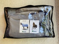 Bucas Regen Fliegendecke Buzz Off Rain Neck 140 silver/blue wie neu OVP