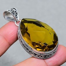 Facettierter Citrin Birnenform