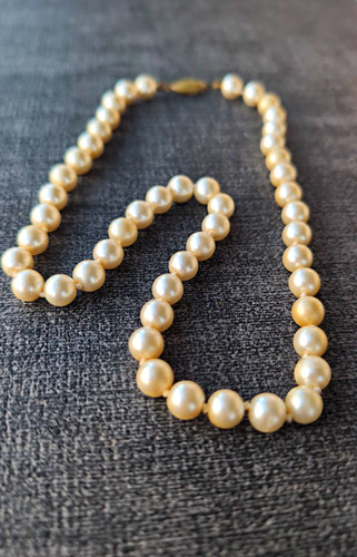 Weiße vintage perlenkette - vintage, 47