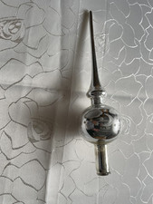 christbaumspitze silber glas