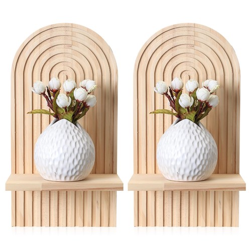 Wandregal holz boho deko - wandregal,