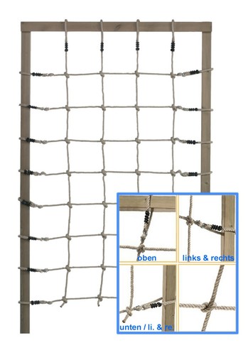 Kletternetz 125x200cm natur - kletternetz,