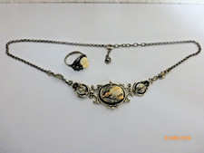 835 er Silber Collier floral