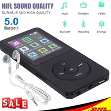 Bluetooth MP3 MP4 Player LCD Display HiFi Bass Musik Spieler FM Radio Audio DE