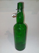 Alte Glasflasche BFB Brennspiritus antik grün 20erJahre Bügelflasche 