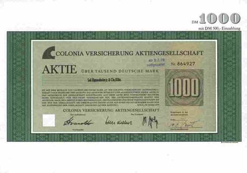 Colonia versicherung 1975 - colonia,