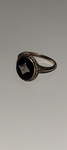 10k gelbgold ovaler onyx - 10k,