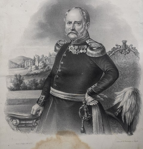 Antike lithografie von kaiser - antike,