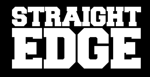 Straight edge aufkleber - straight, sxe