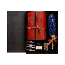 Schreibfeder Notizblock Set Vintage Kalligraphie Foreverup Federkiel-Set Dip Pen