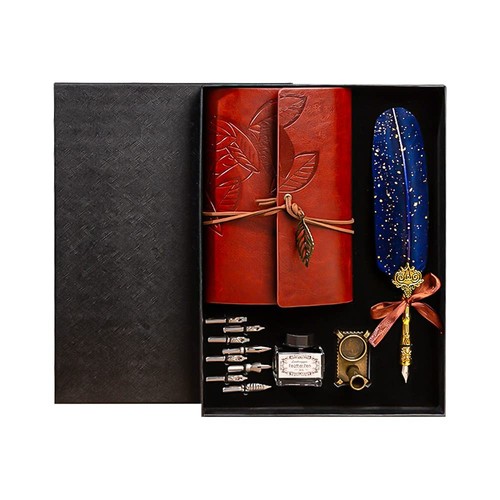 Schreibfeder notizblock set - schreibfeder,