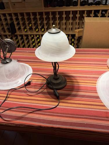 Antik lampen satiniertes glas - lampen,