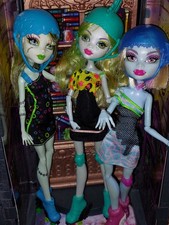 Monster High Puppen Konvolut Skultimate Roller Mazen Abbey, Frankie, Lagoona SET